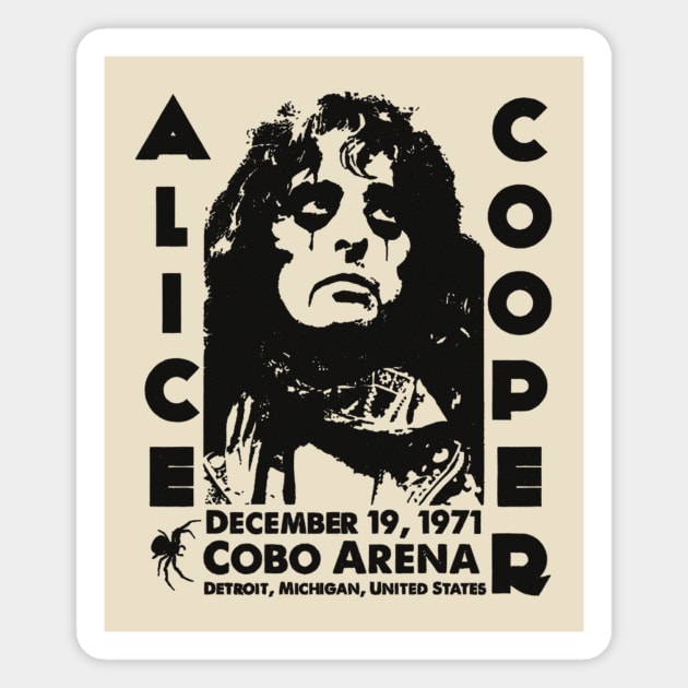 retro alice cooper Magnet by One Shoot Crout Arts